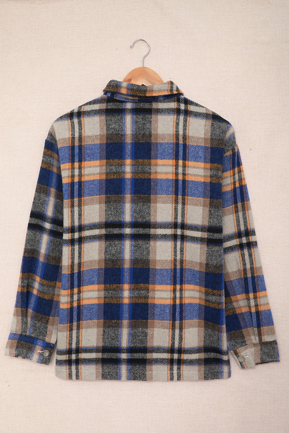 Red Plaid Button Front Pocket Shirt Shacket