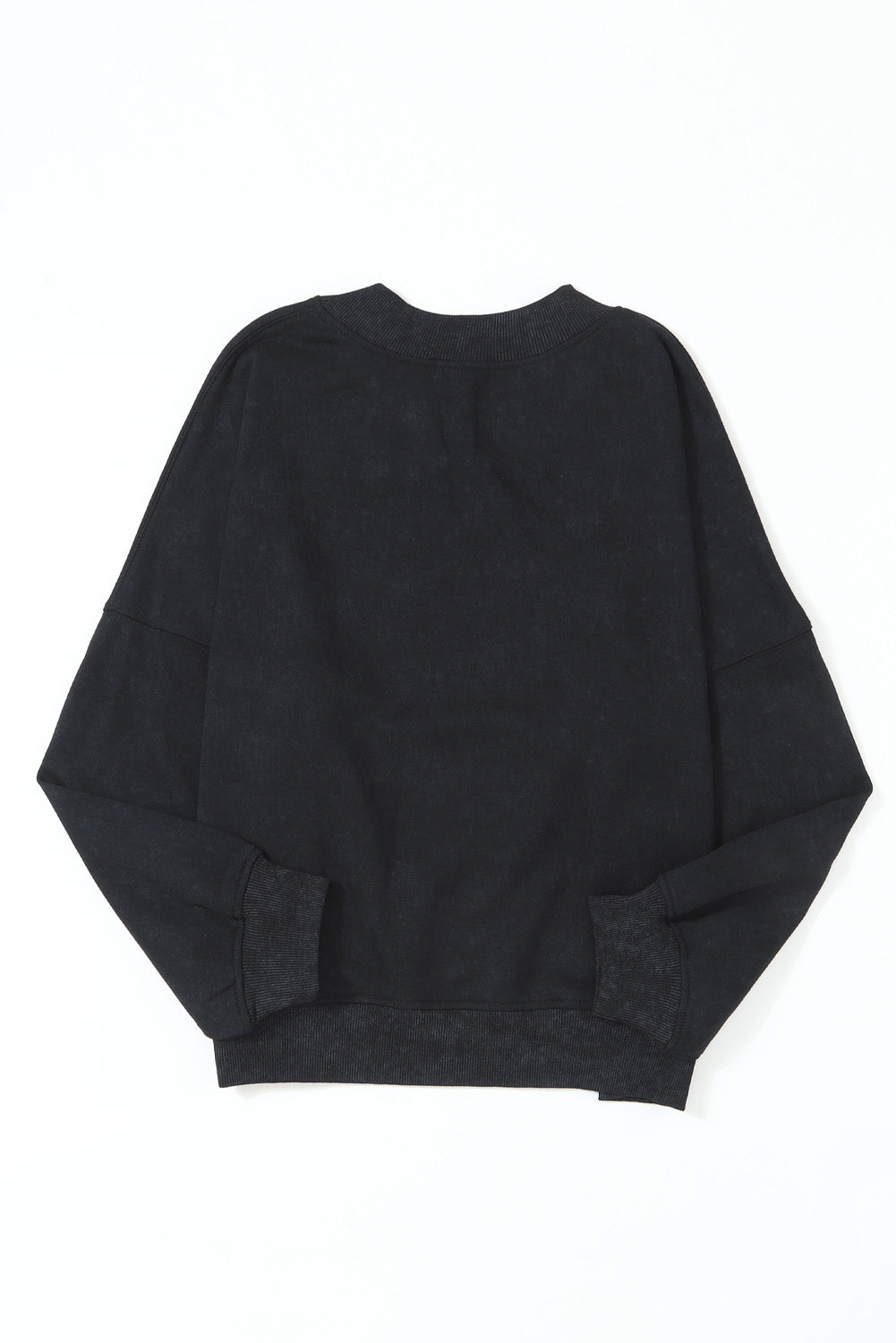 Ruby Plain Drop Shoulder Crew Neck Pullover Sweatshirt