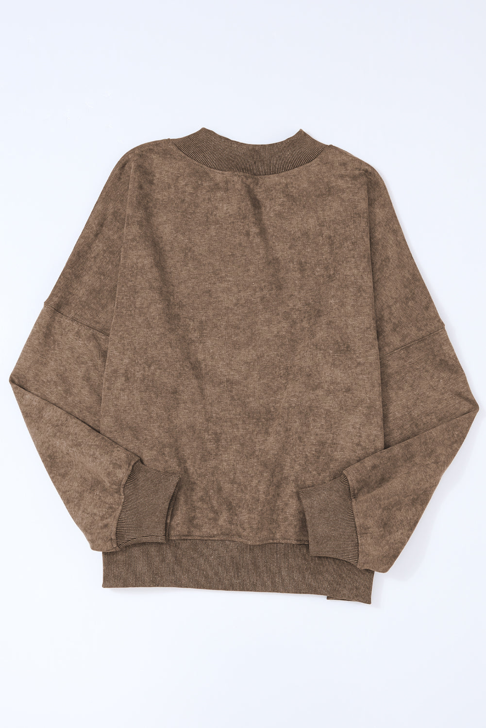 Ruby Plain Drop Shoulder Crew Neck Pullover Sweatshirt