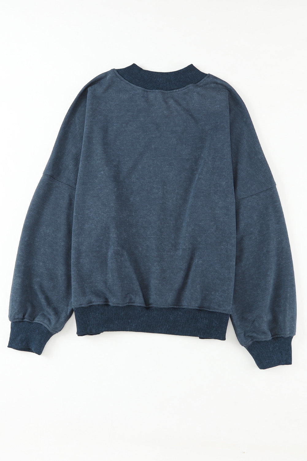 Ruby Plain Drop Shoulder Crew Neck Pullover Sweatshirt